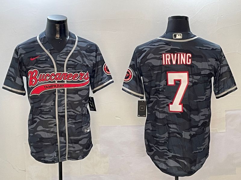 Men Tampa Bay Buccaneers #7 Irving Camo Joint Name 2024 Nike Limited NFL Jersey style 3->new england patriots->NFL Jersey